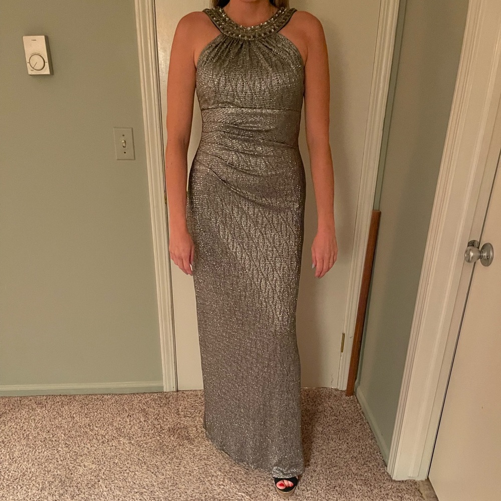 Silver sparkly gown